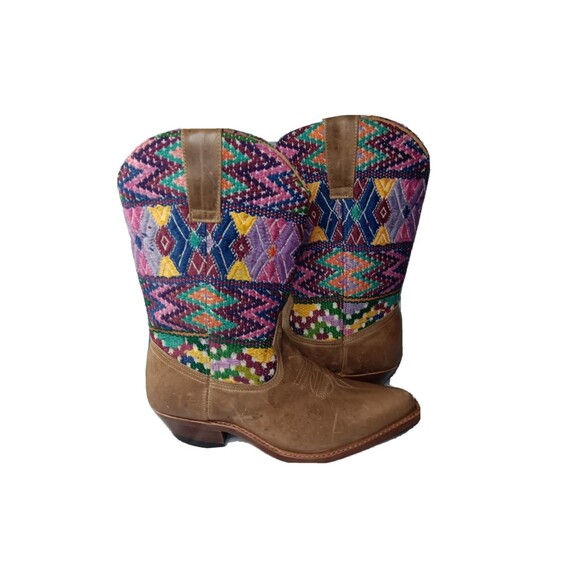 Handcrafted Kilim & Leather Boots Woven South Western Women's Size 41 | US 10 - Picture 6 of 13
